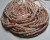 14 inches Very Finest - Superb Quality - Pink Peruvian Micro Faceted Rondell Beads Super Sparkle size 3 mm approx